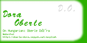 dora oberle business card